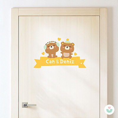 Afacan Kardeşler İsme Özel Duvar Sticker - 4