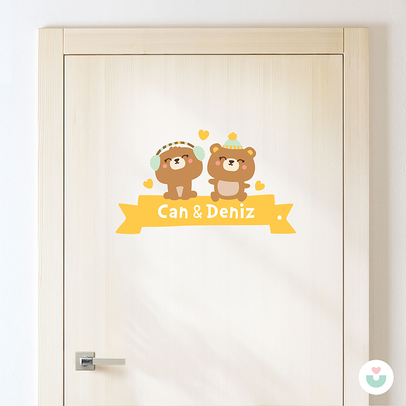 Afacan Kardeşler İsme Özel Duvar Sticker - 4