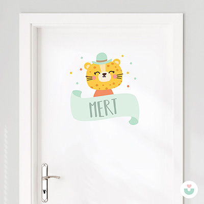 Akıllı Çita İsme Özel Duvar Sticker - 4