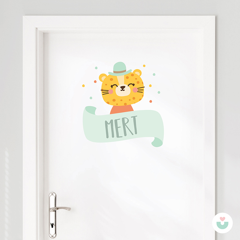 Akıllı Çita İsme Özel Duvar Sticker - 4