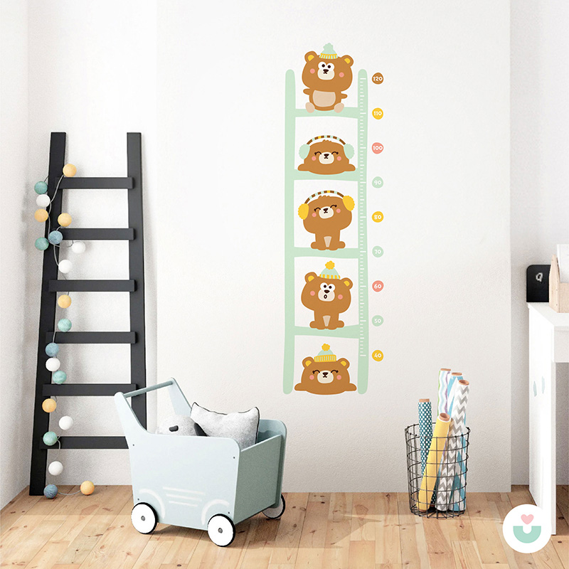 Ayı Kardeşlerle Büyüyorum Sticker Boy Cetveli - 2
