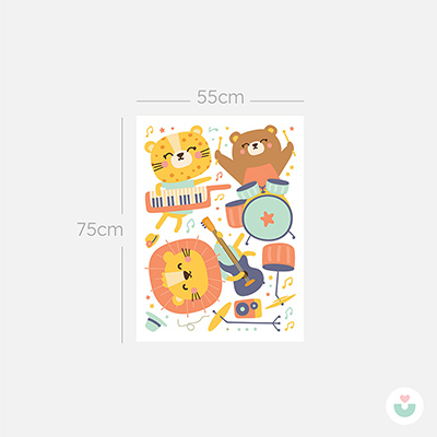 Çılgın Rockçılar Duvar Sticker - 6