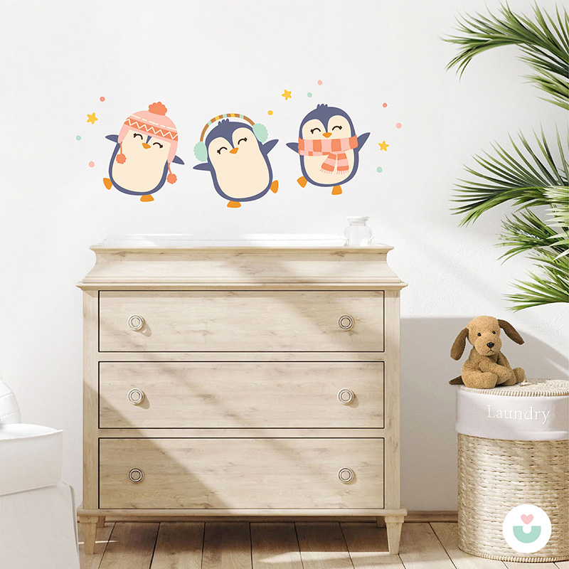 Dans Eden Penguenler Duvar Sticker - 3