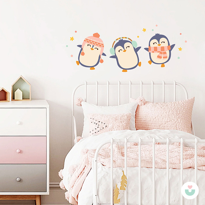 Dans Eden Penguenler Duvar Sticker - 4