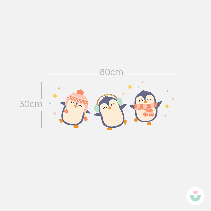 Dans Eden Penguenler Duvar Sticker - 5