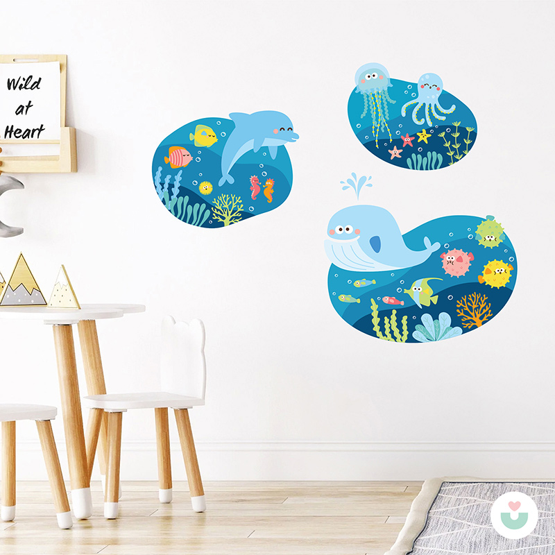 Deniz Altı Büyük Pano Duvar Sticker Seti - 1
