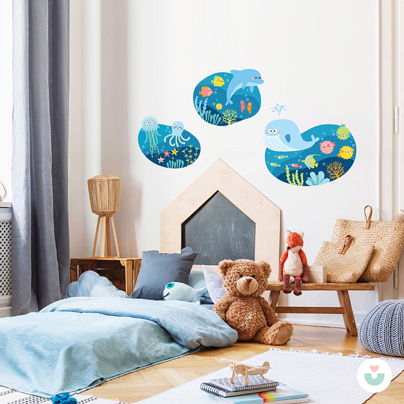 Deniz Altı Büyük Pano Duvar Sticker Seti - 3