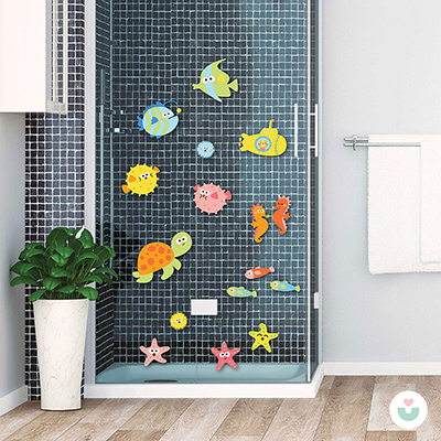 Deniz Canlıları Banyo Seti Duvar Sticker - 1
