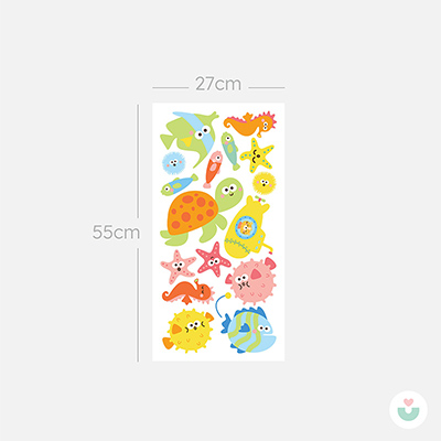 Deniz Canlıları Banyo Seti Duvar Sticker - 5