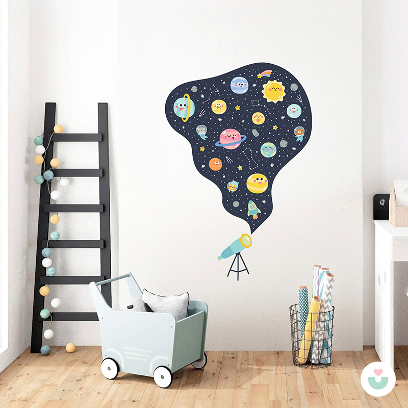 Gece Gökyüzü Duvar Sticker - 2
