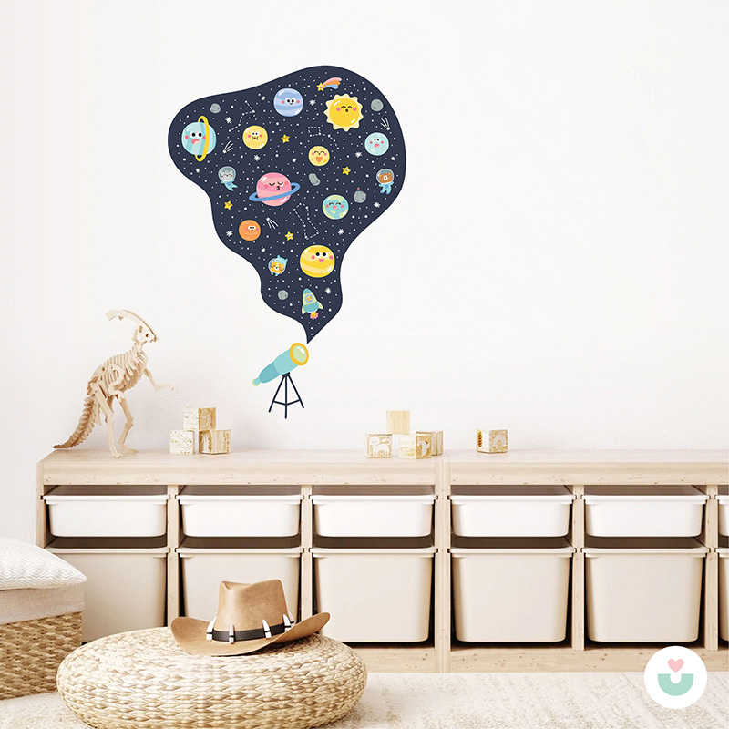 Gece Gökyüzü Duvar Sticker - 4