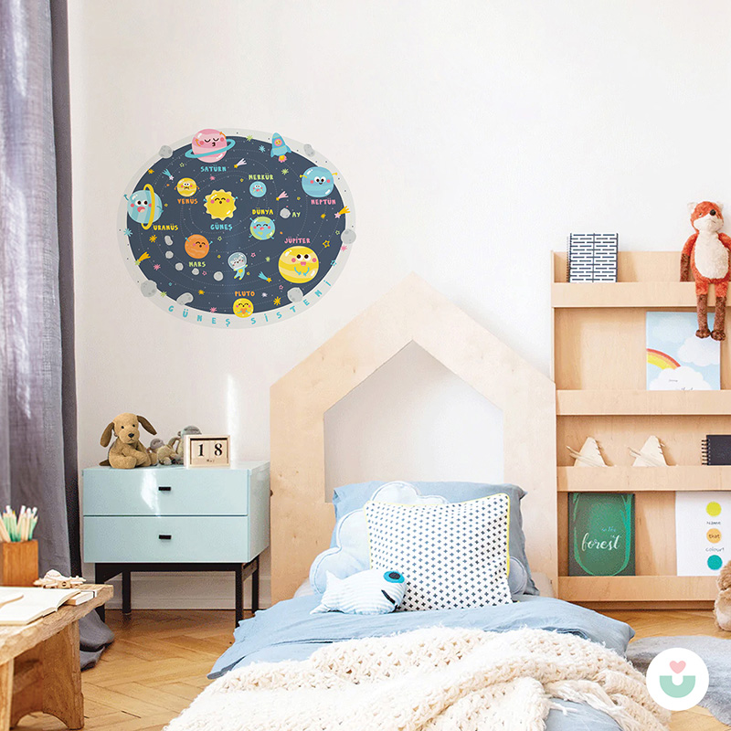 Güneş Sistemini Öğreniyorum Duvar Sticker - 2