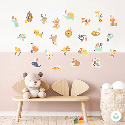 İlk Alfabem İngilizce Duvar Sticker - 4