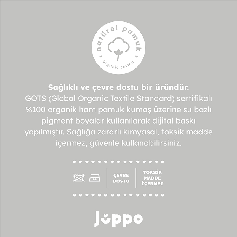 İngilizce Alfabe Duvar Örtüsü, Organik Pamuk Kumaş - 8