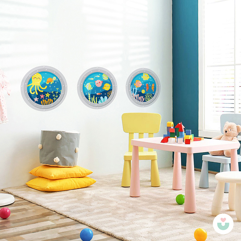 Kamara Penceremden Su Altı Duvar Sticker - 2