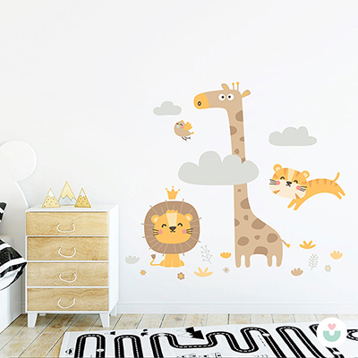 Minik Safari Duvar Sticker - 3