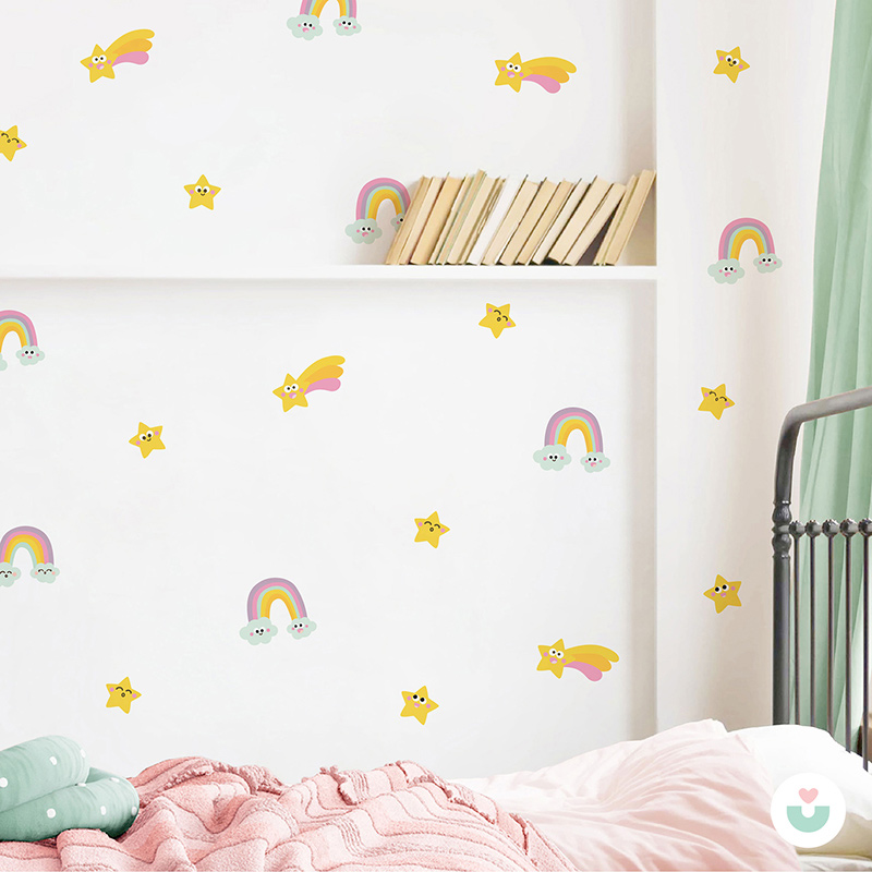 Mutlu Gökyüzü Mini Duvar Sticker Seti - 4
