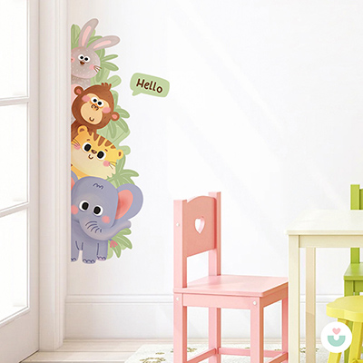 Kapı Kenarı Hayvan Figürlü Duvar Sticker - 1