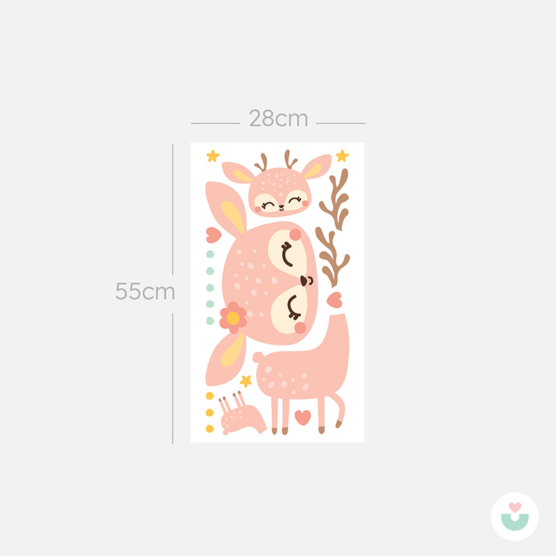 Neşeli Ceylanlar Duvar Sticker - 6