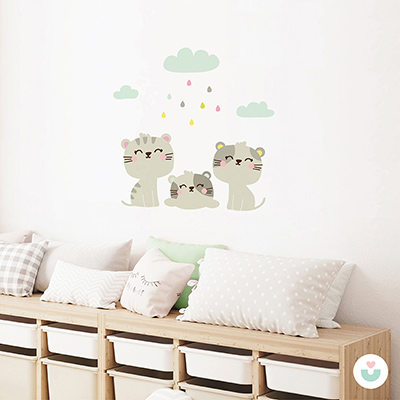 Pisi Pisiler Duvar Sticker - 4