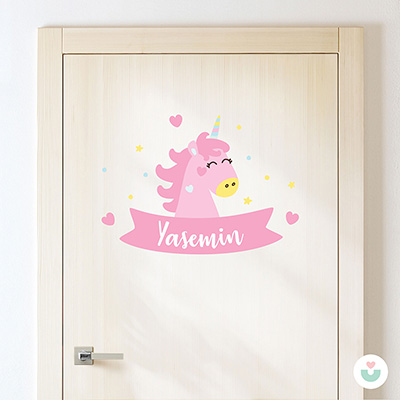 Sihirli Unicorn İsme Özel Duvar Sticker - 1