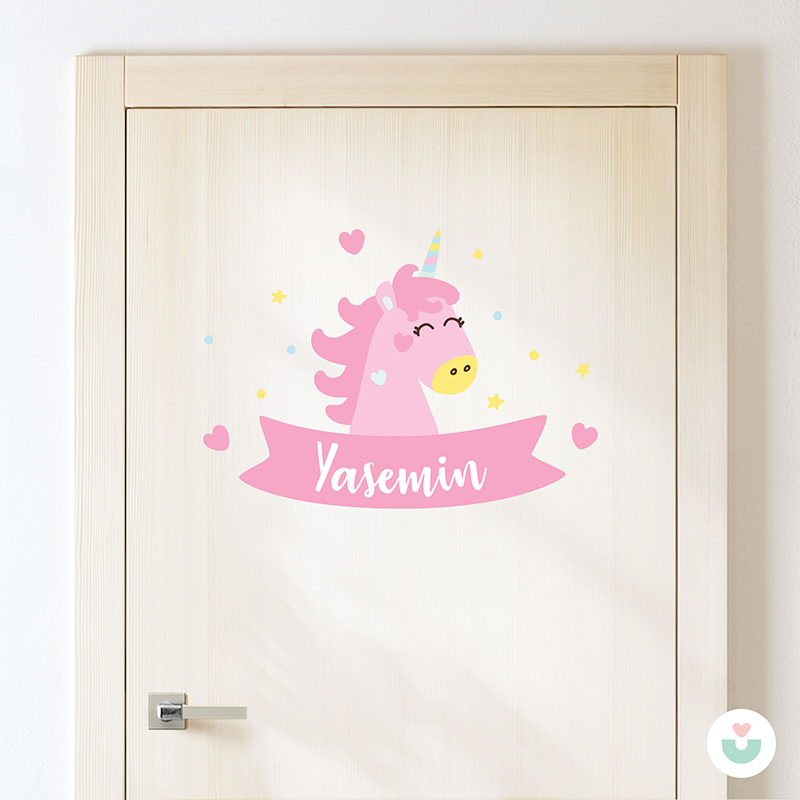 Sihirli Unicorn İsme Özel Duvar Sticker - 1