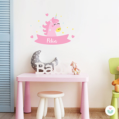 Sihirli Unicorn İsme Özel Duvar Sticker - 4