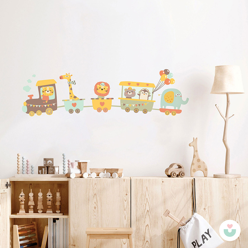 Trenle Yolculuk Duvar Sticker - 3